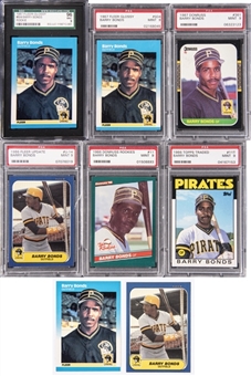 1986 Barry Bonds Assorted Rookie Card Collection (8)